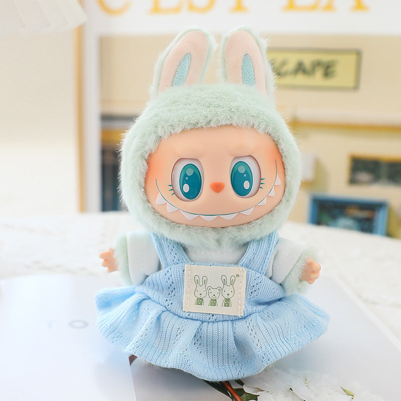 Rab cloth pendant generation two generation vinyl doll T-shirt suspenders suit doll clothes labubu doll clothes skirt