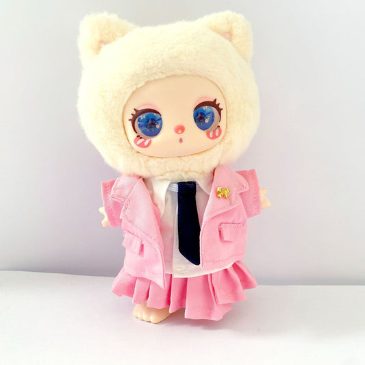 Labubu Doll Couple Outfit Set - Office Workwear Style for 17cm Labubu