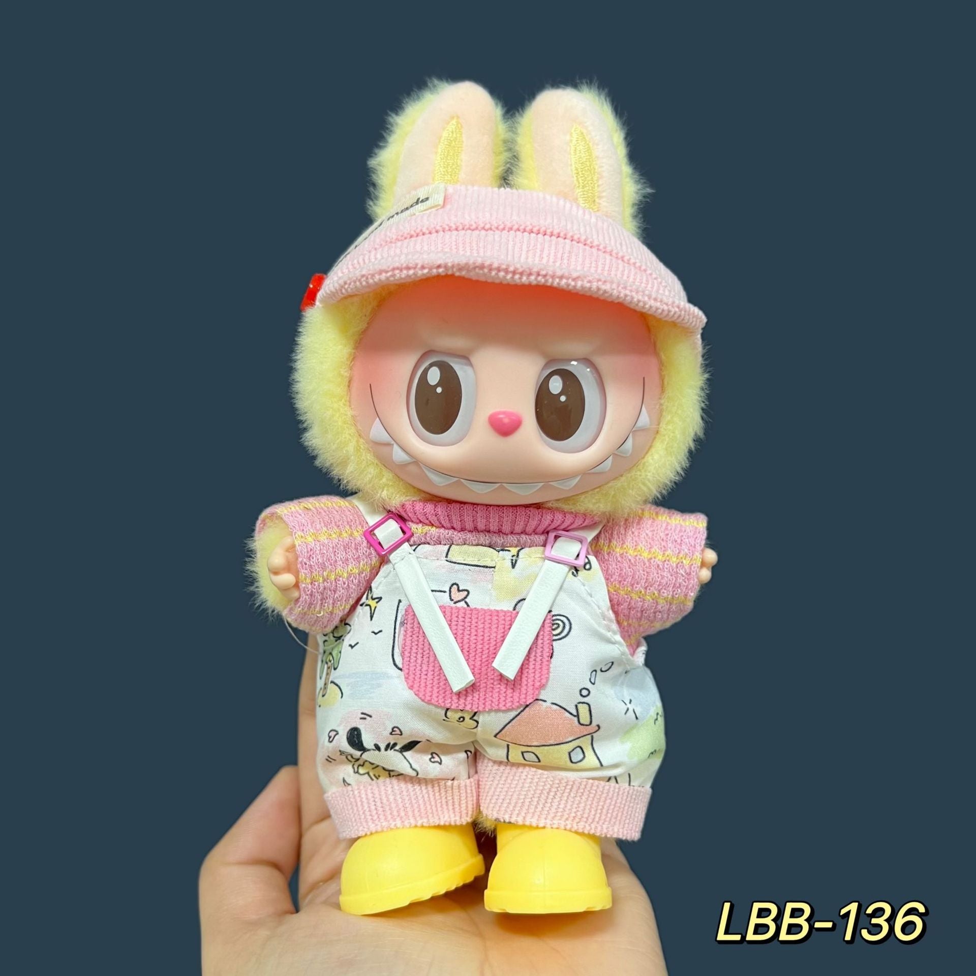 [Only Clothes] 17cm Blind Box Labubu Handmade Frog Piggy Stuffed Christmas Suit Labubu Hanging