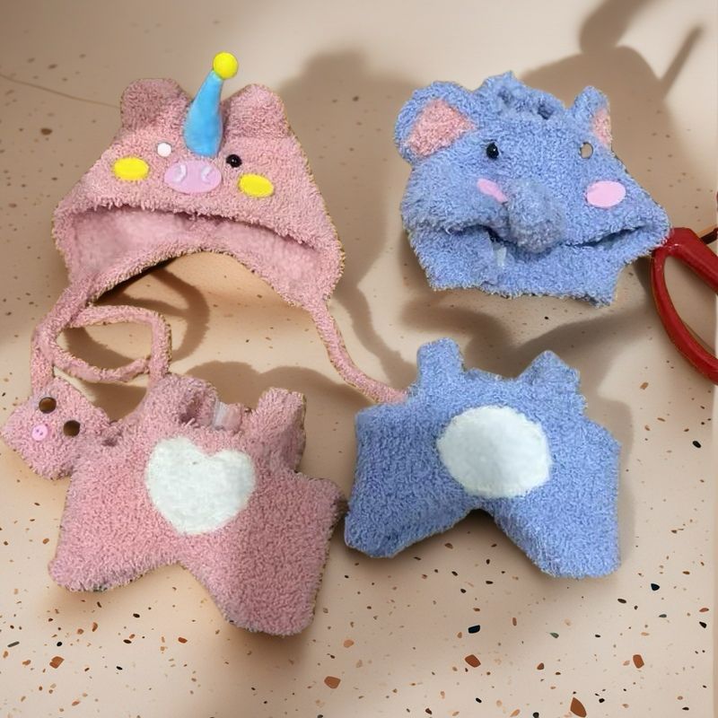 Wholesale labubu labubo doll clothes 17cm blind box pendant one or two generation vinyl doll replacement clothes suit