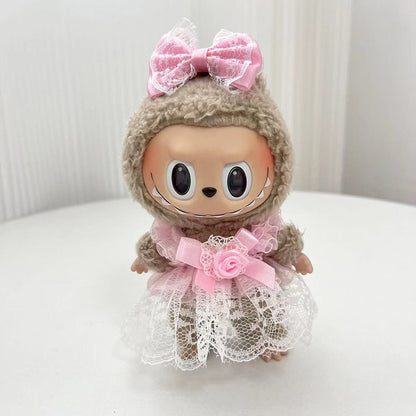 Labubu 17cm Zipper Shirt & Cute Outfits for Vinyl Doll