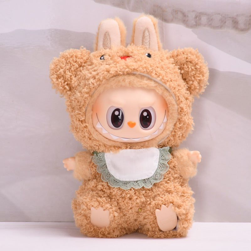 Clothes Only] Second Generation Blind Box Sitting Party Rab Cloth Pendant Clothes Cute Plush Animal Series jumpsuit
