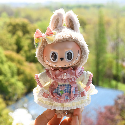 Only clothes] 17cm pendant pull cloth cloth for clothes spring and summer dress suit labubu baby dress cute