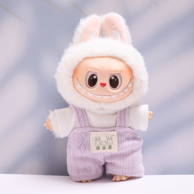 Only clothes] the first and second generation of cloth pendant rabbit T-shirt suspenders skirt Labubu change baby clothes