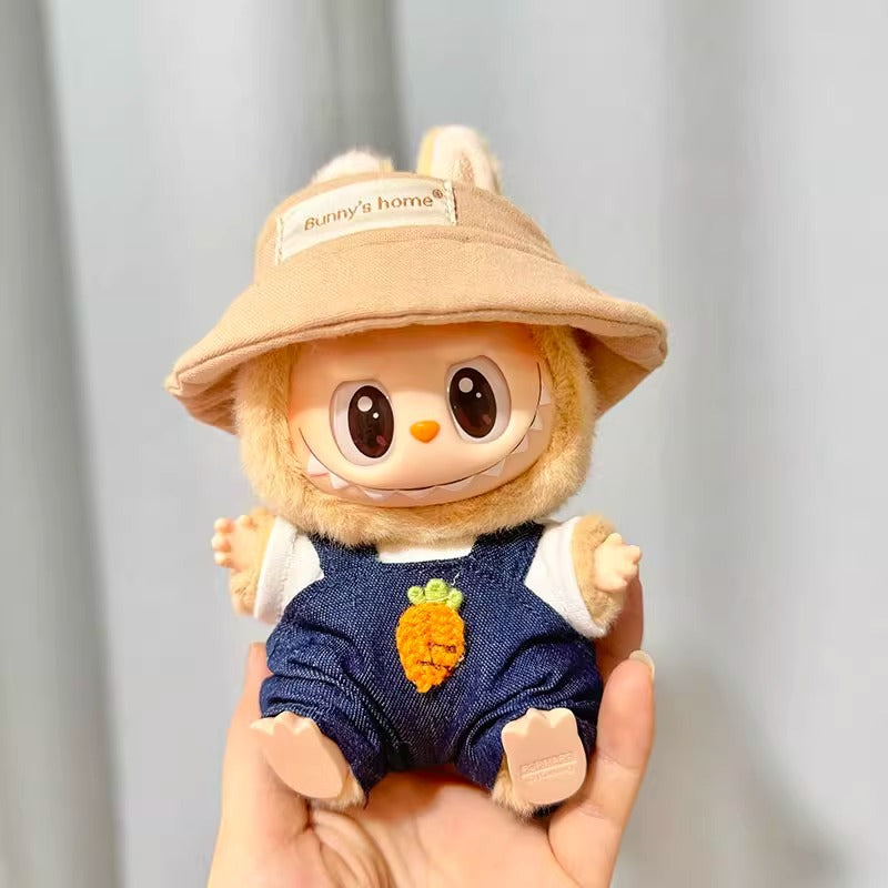 Clothes Only] First/Second Generation Pendant Labubu Clothes Rab Sit Party Doll Shark Elk suit