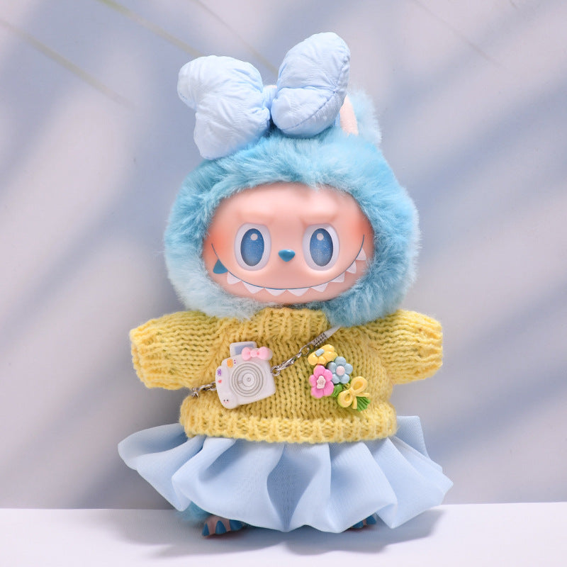 Only baby clothes] one, two and three generations of pendants labubu clothes sweater gauze skirt bow pull cloth baby clothes