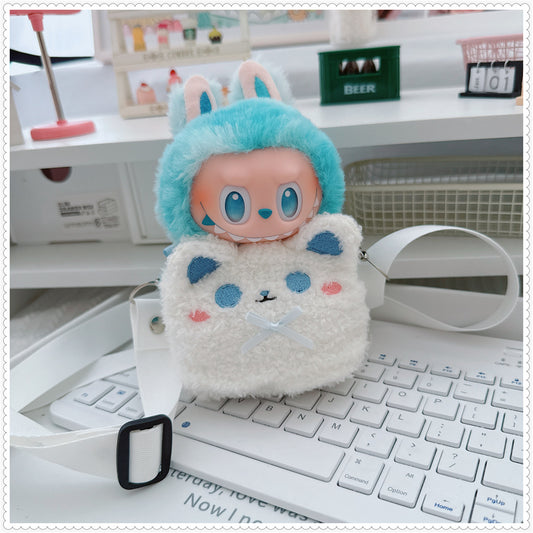 Labubu Doll Outfit - 17cm Cartoon Style Shoulder Bag for Labubu Vinyl Doll