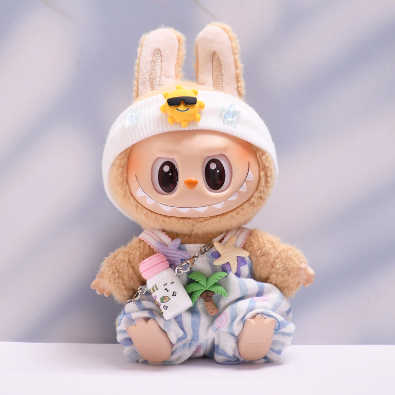 Only baby clothes] one, two and three generations of pendants labubu clothes coconut sunshine beach clothes cloth cloth for baby clothes