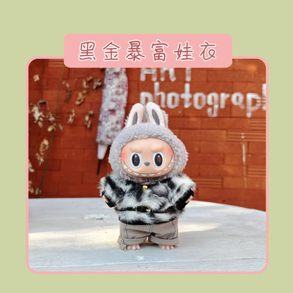 Labubu Doll Clothes for 17cm Vinyl Doll - Cute Outfits