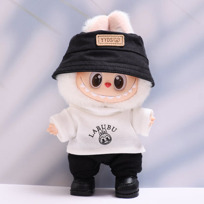 Labubu Doll Baby Clothes Outfit - White T-Shirt & Pants Suit Set