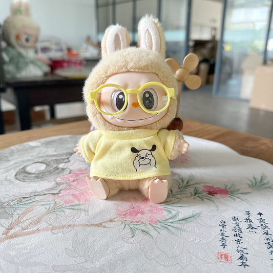 Only clothes] second generation Labubu doll clothes pendant cloth cloth sit party doll yellow puppy clothes