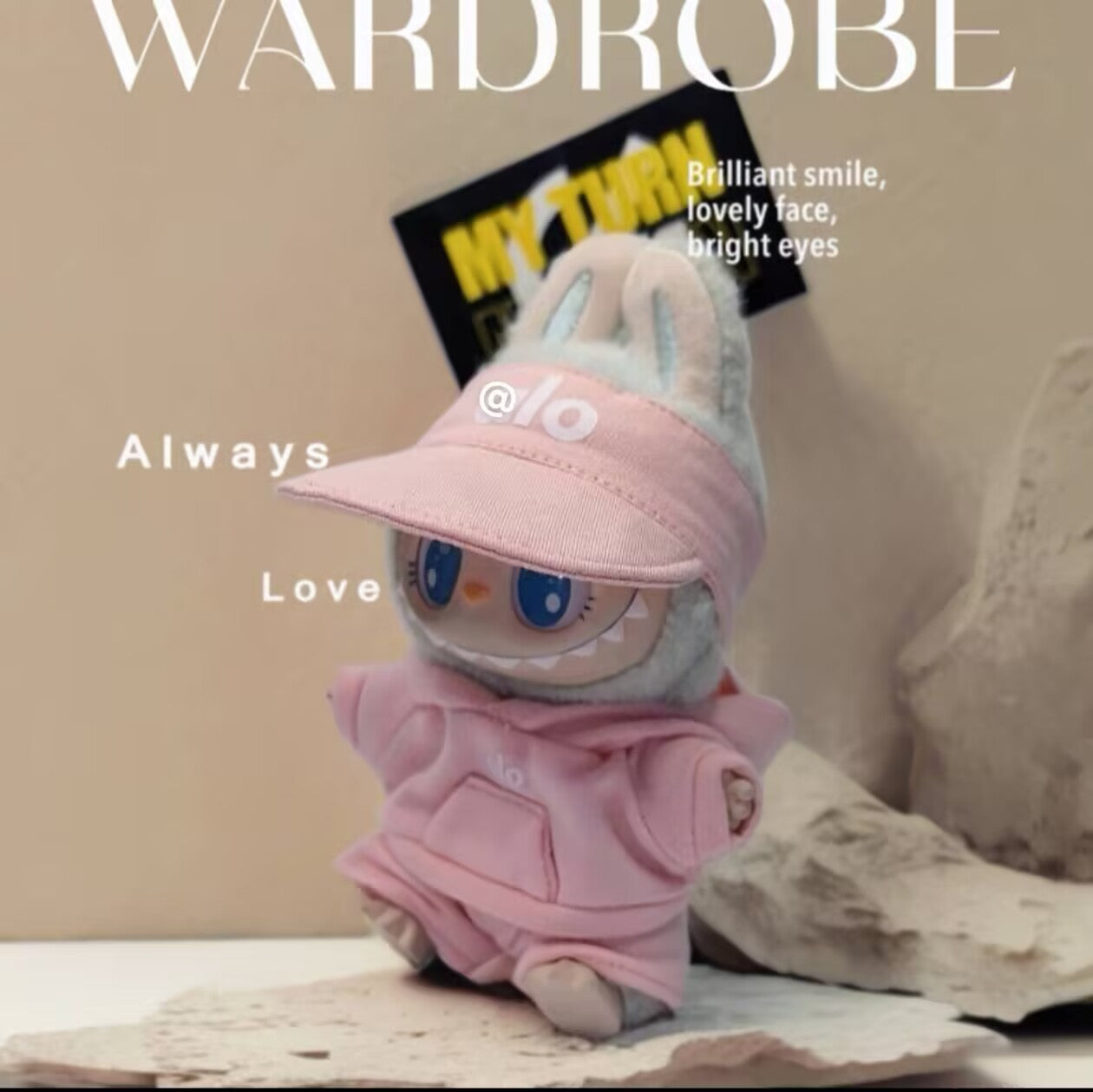17cm Labubu Doll Clothes - Macaron Three-Piece Set