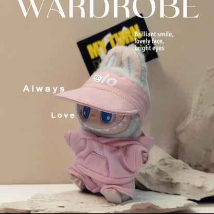 17cm Labubu Doll Clothes - Macaron Three-Piece Set
