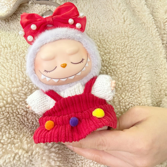 Macaro Vinyl Pendant Macaron Labu Doll Clothes Pendant One or Two Generation LABUBU Doll Skirt Sweet