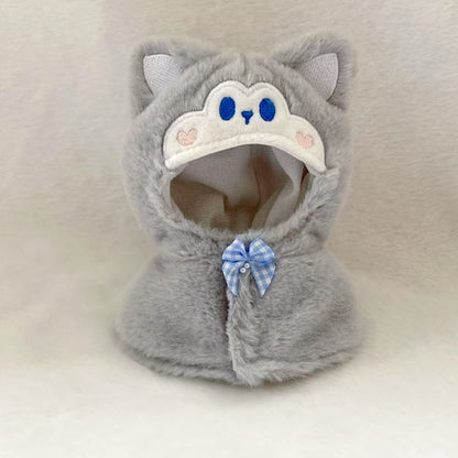 Labubu 17cm Doll Clothes - Cute Animal Cape for Panda, Kitten, Husky