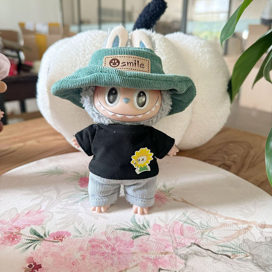 Only clothes] 17cm blind box pull cloth clothes LABUBU vinyl doll to suit for hip hop photographers