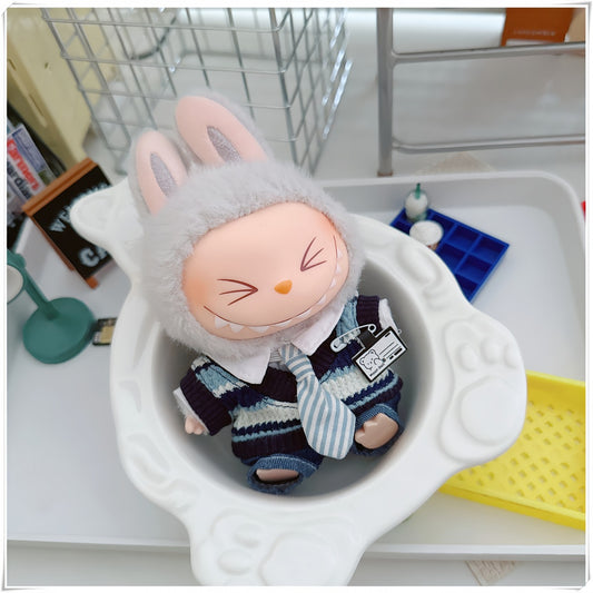 Labubu Doll Outfit - College Cool Shadow Uniform Set for 10cm & 17cm Dolls