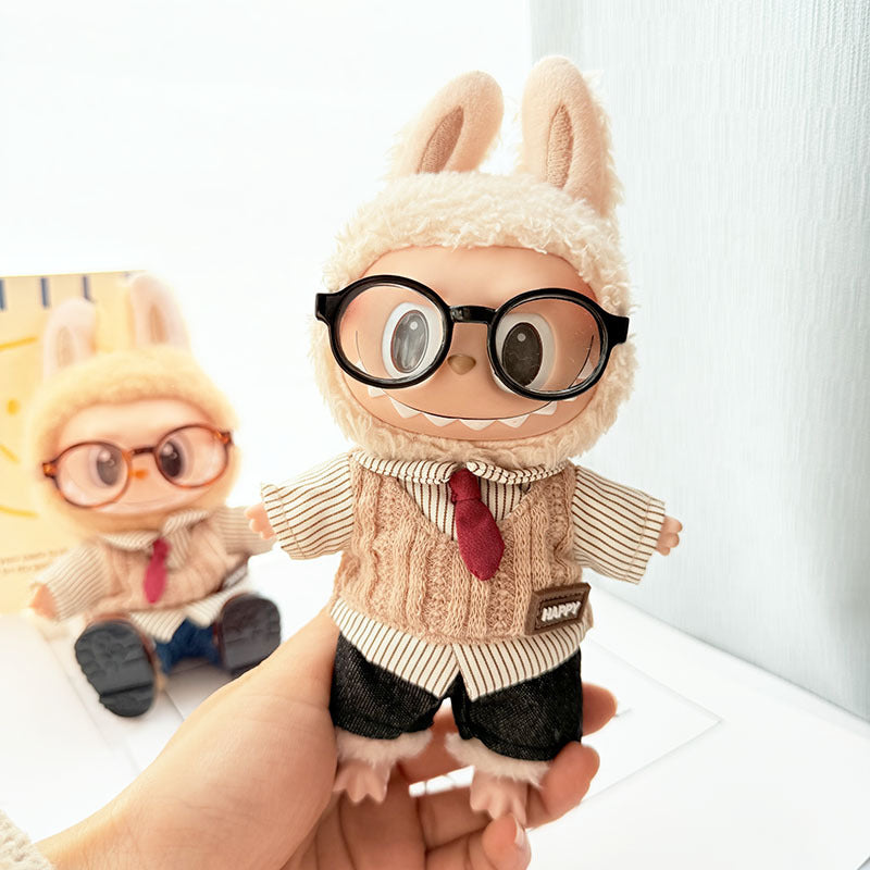 Only clothes for sale] first and second generation key chain Labubu clothes pendant cloth doll chocolate academy style