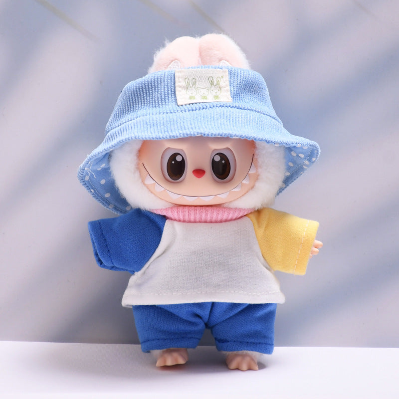 Labubu Doll Baby Clothes Set - Colorful T-Shirt & Shorts Outfit