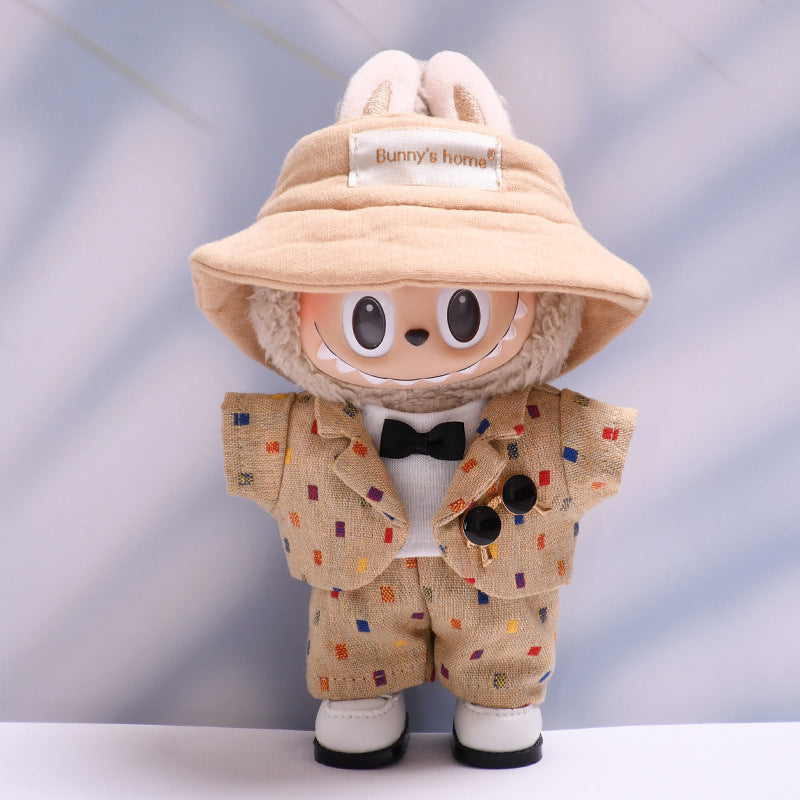 Only clothes] the first and second generation pendant labubu little suit suit suit sit labubu change baby clothes