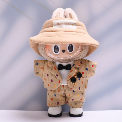 Only clothes] the first and second generation pendant labubu little suit suit suit sit labubu change baby clothes