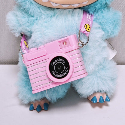 Labubu Doll Mini Camera Pendant - Black, Pink, Blue, Yellow