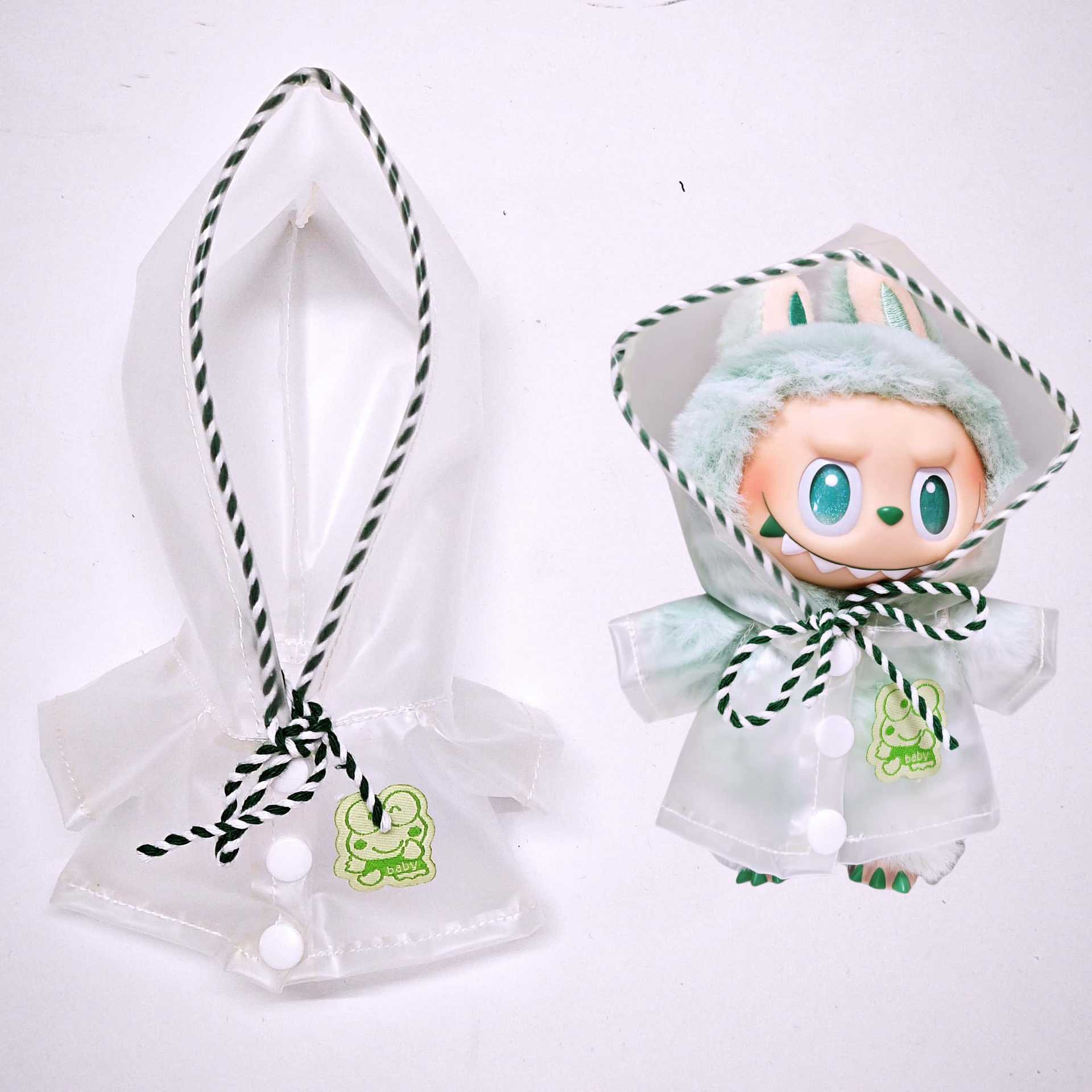 Labubu Doll Raincoat Outfit for 15cm & 17cm Dolls - Macaron Style