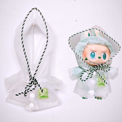 Labubu Doll Raincoat Outfit for 15cm & 17cm Dolls - Macaron Style
