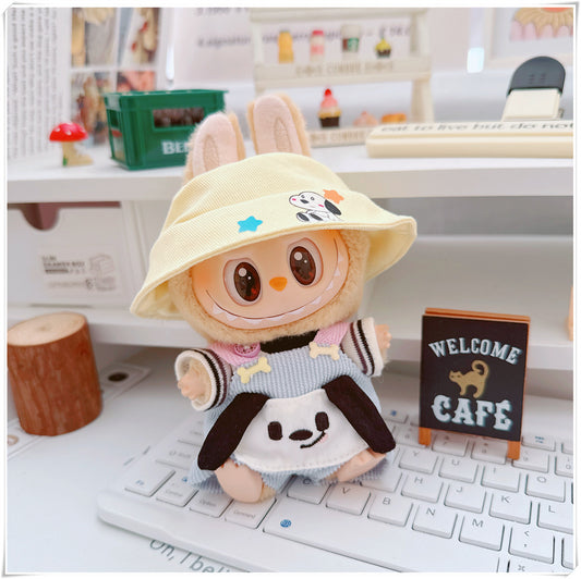 Labubu Doll Clothes - Sweet Dog Travel Outfit & Camera Bags