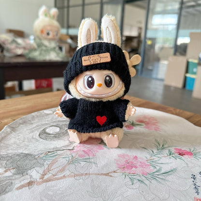 Labubu Doll Outfit Set - Knitted Hat & Sweater for 1st & 2nd Gen