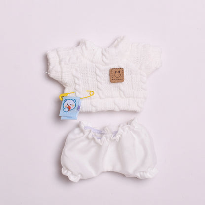 Labubu Doll Clothes - Twist T-Shirt & Shorts Outfit for 17cm Pendant Doll