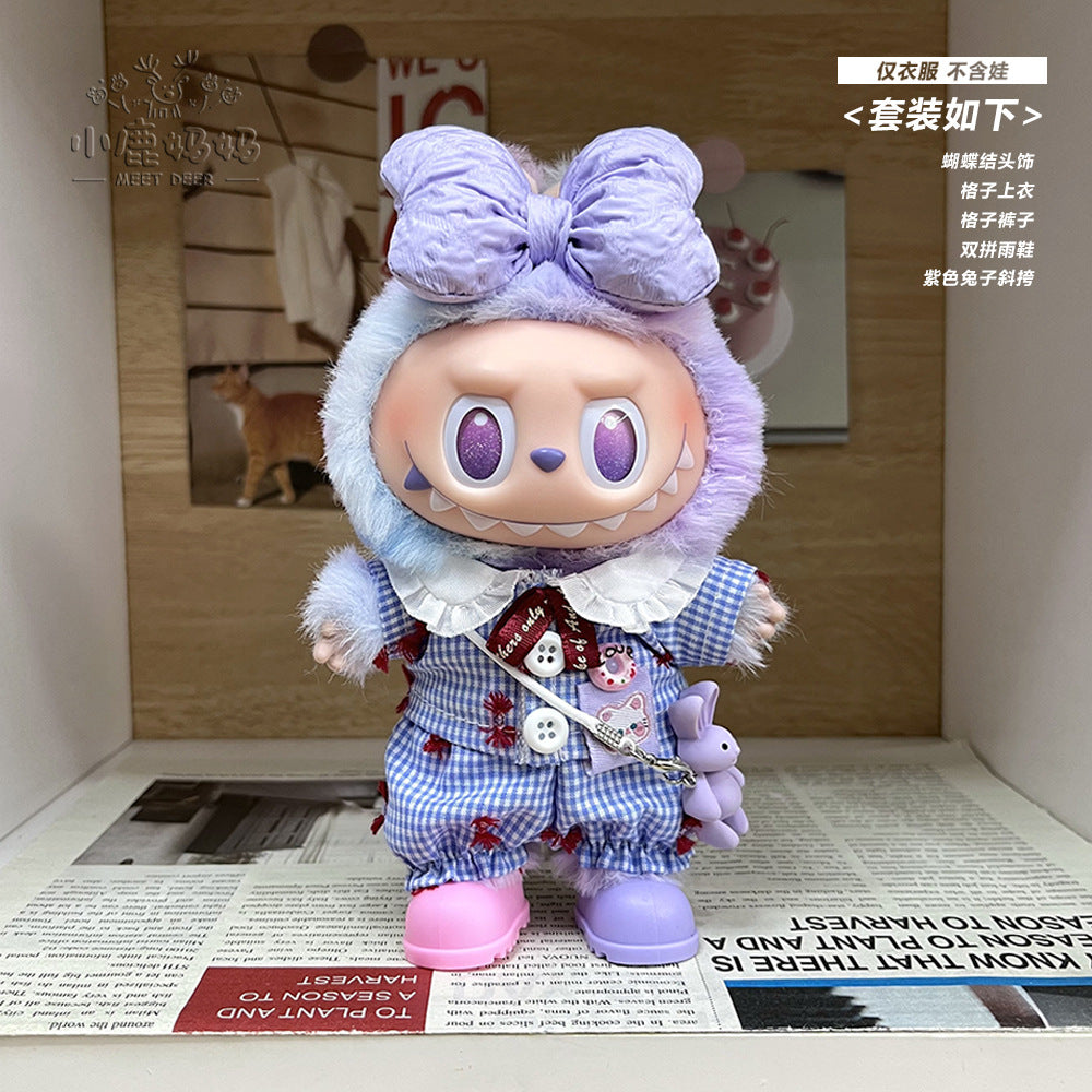 [Only for Baby Clothes] Labubu 3.0 Clothes with High Energy in Front, Lucky Labubu 3.0 Clothes, Trendy and Cool Overalls