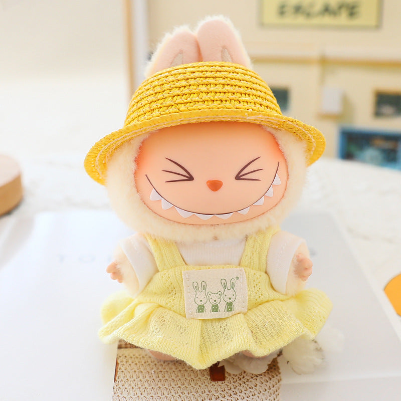 Rab cloth pendant generation two generation vinyl doll T-shirt suspenders suit doll clothes labubu doll clothes skirt