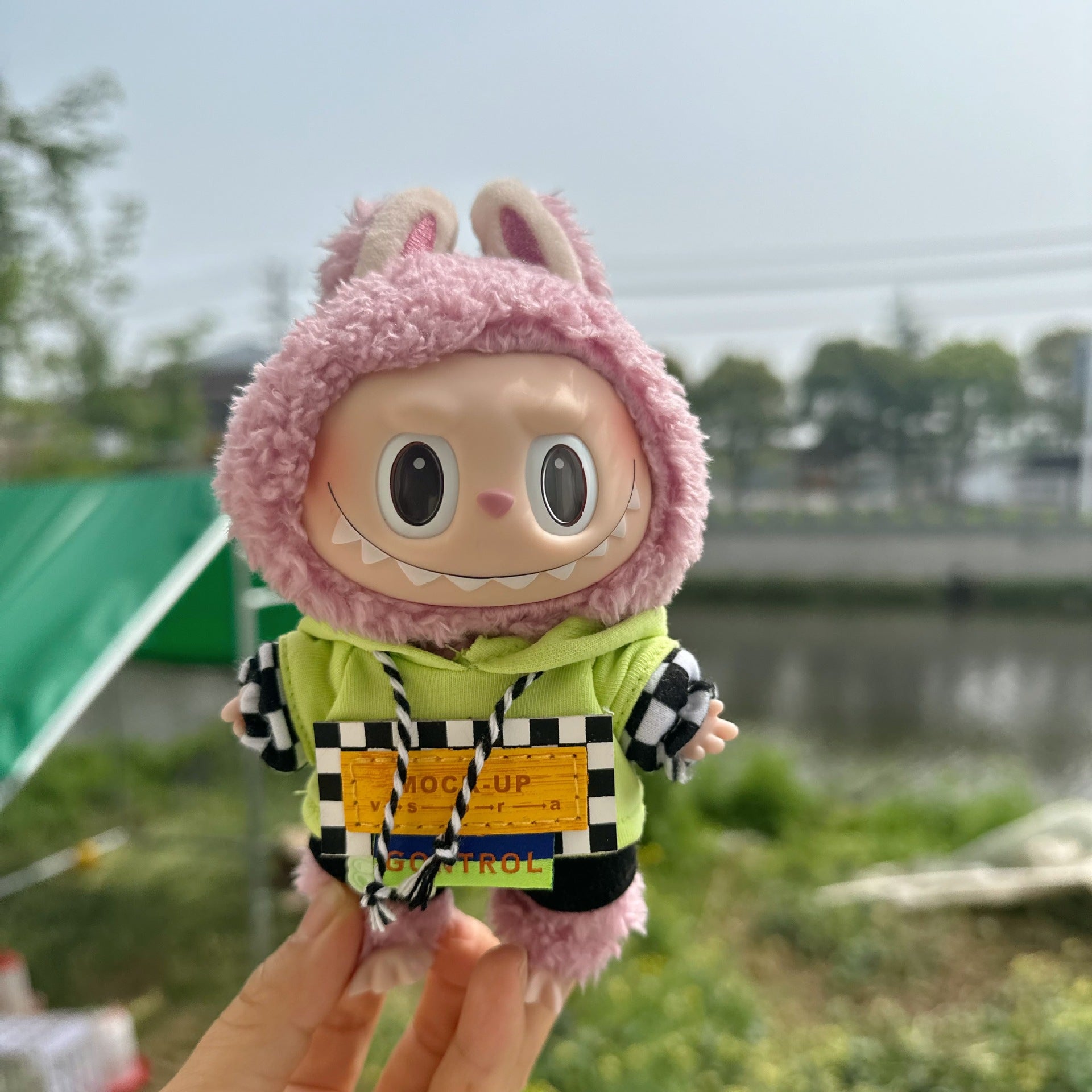 Only clothes] LABUBU doll 17CM key chain cloth cloth clothes Bailey suit pendant doll clothes full