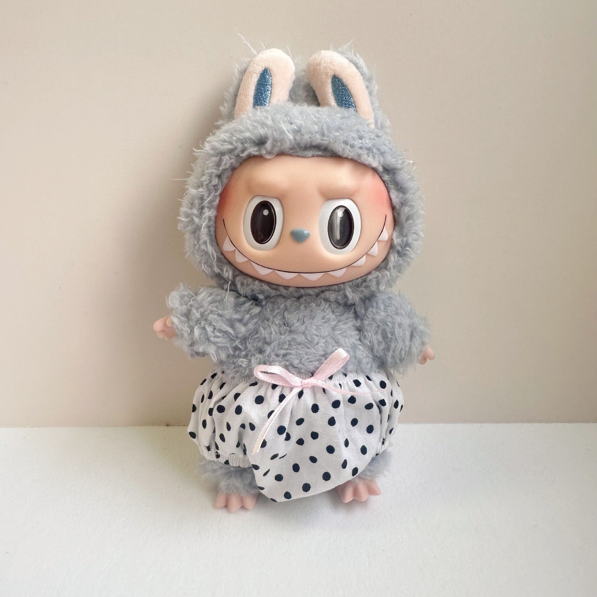 Only clothes] 15CM pull cloth pendant clothes key chain doll bloomers blind box LABUBU for the spot