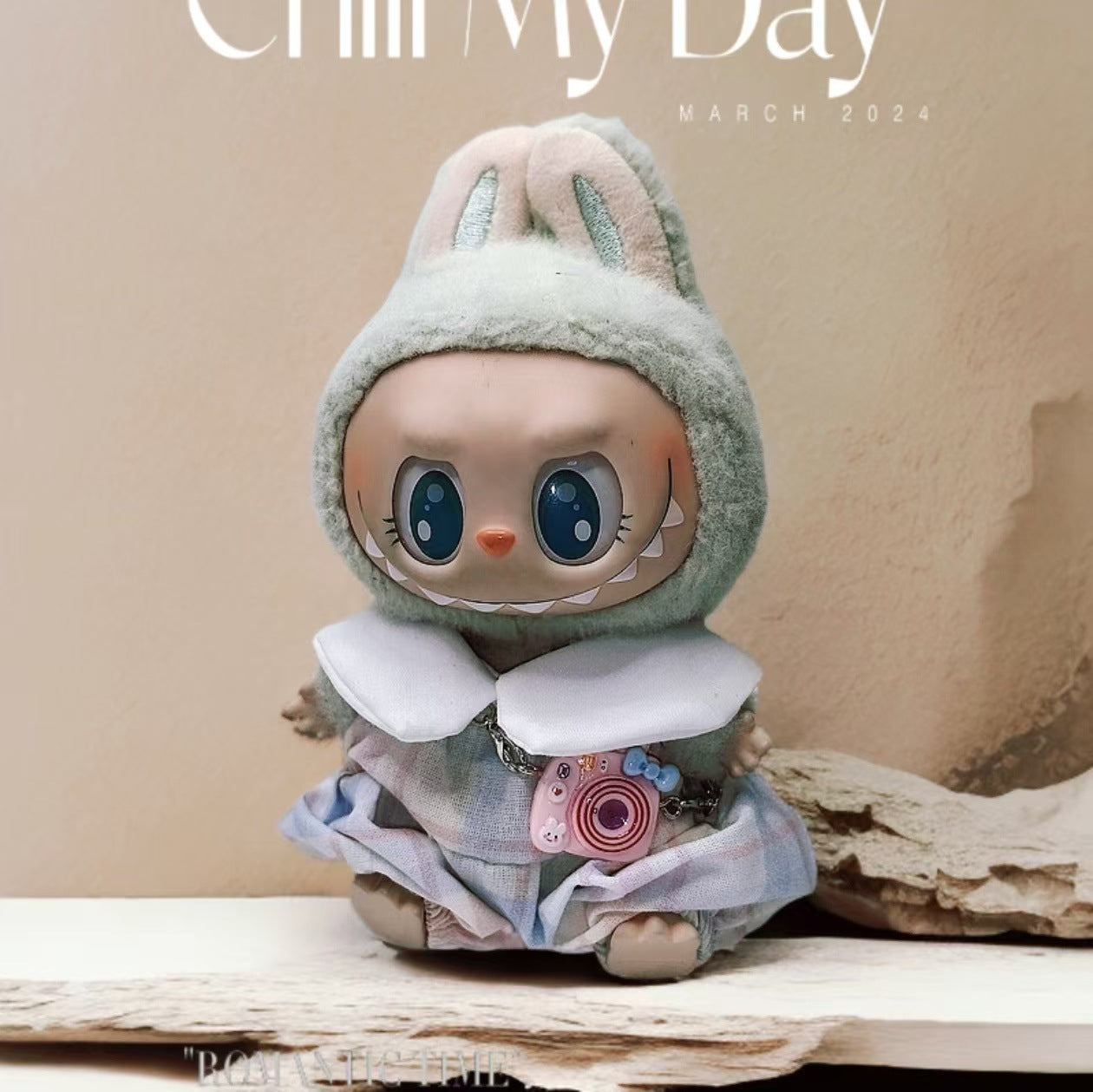 Labubu Doll Plaid Scarf & Bow Outfit Set for 1st & 2nd Gen Pendants