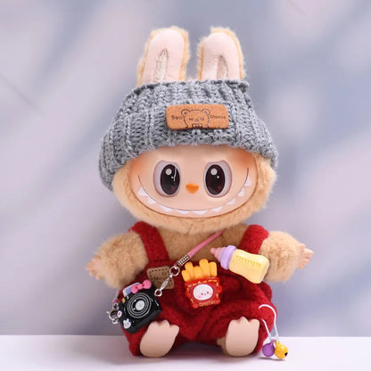 Labubu Doll Outfit Set - First & Second Gen Baby Clothes with Hat & Camera