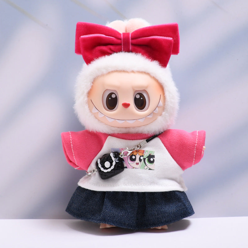 Only baby clothes] one or two generation pendant labubu clothes flying little policewoman suit labubu baby clothes
