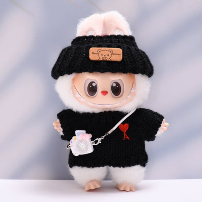 Only clothes] the first and second generation of cloth pendant button sweater hat small bag camera Labubu change baby clothes