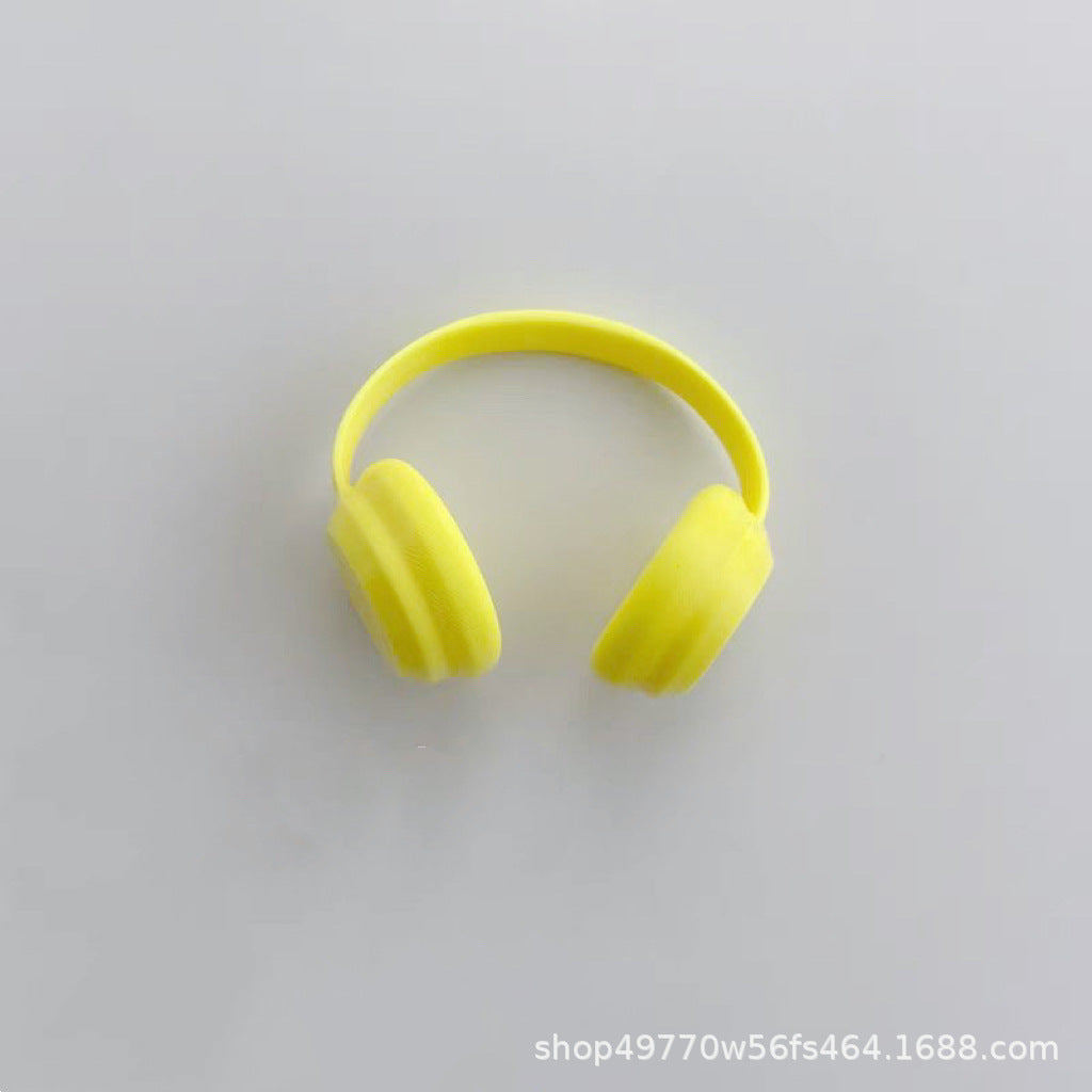 Suitable for Labubu Pendant Doll Headphones 10cm Cotton Doll Macaron Head-Mounted Labubu Headphones Matching