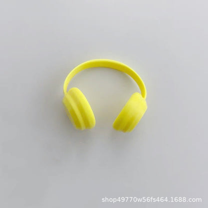 Suitable for Labubu Pendant Doll Headphones 10cm Cotton Doll Macaron Head-Mounted Labubu Headphones Matching