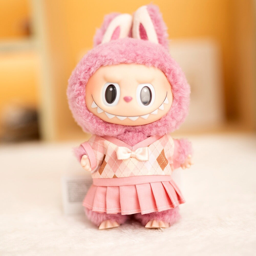 Labubu Doll Baby Coat Outfit - Yellow & Pink 2-Piece Set for Couple