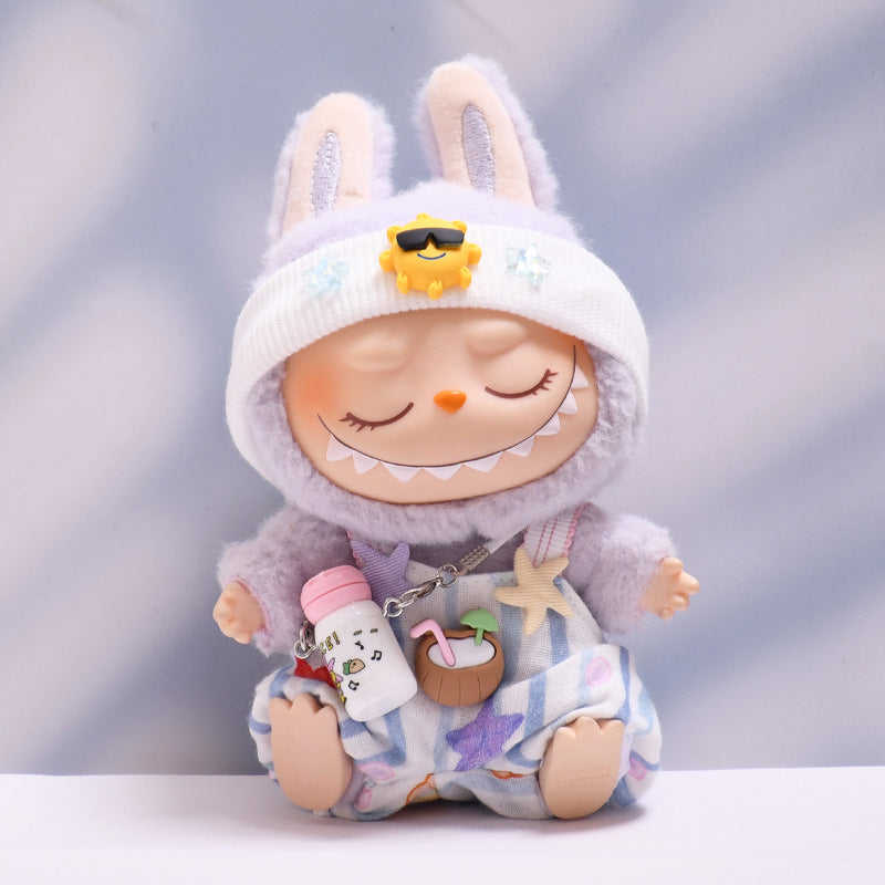 Only baby clothes] one, two and three generations of pendants labubu clothes coconut sunshine beach clothes cloth cloth for baby clothes