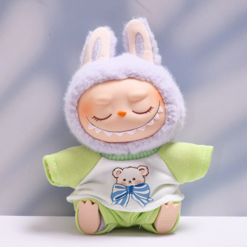 Labubu Doll Baby Clothes Set - Colorful T-Shirt & Shorts Outfit
