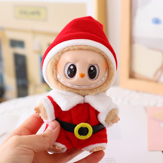 Labu Labubu Doll Vinyl Blind Box Pendant Cute Christmas Santa Claus Clothes Accessories Only Clothes