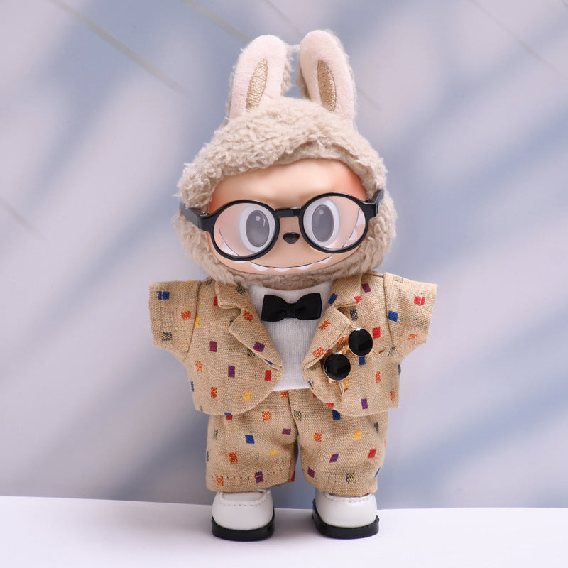 Only clothes] the first and second generation pendant labubu little suit suit suit sit labubu change baby clothes