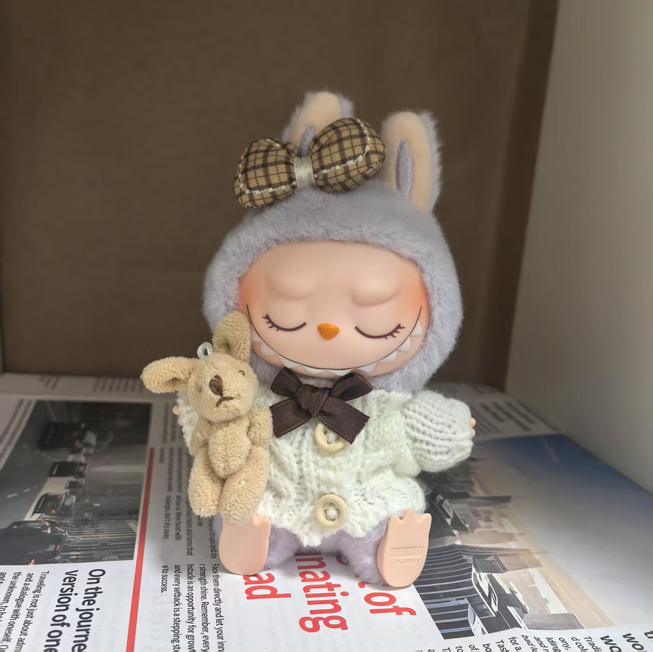 [clothes only] doll clothes for 17cm pendant pull cloth labubu vinyl doll clothes