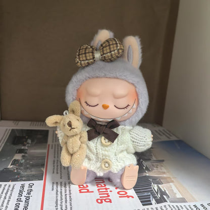 [clothes only] doll clothes for 17cm pendant pull cloth labubu vinyl doll clothes