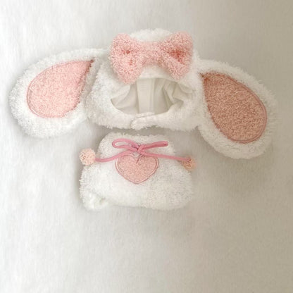 Labubu Doll Clothes for 17cm Vinyl Doll - Carrot Rabbit, Bow Rabbit, Cat Cloak