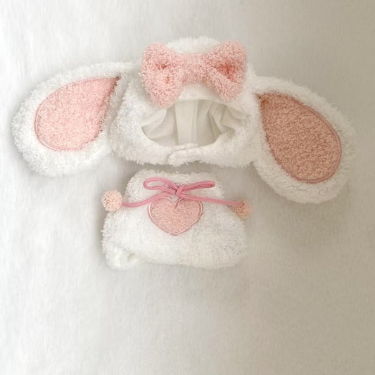 Labubu Doll Clothes for 17cm Vinyl Doll - Carrot Rabbit, Bow Rabbit, Cat Cloak